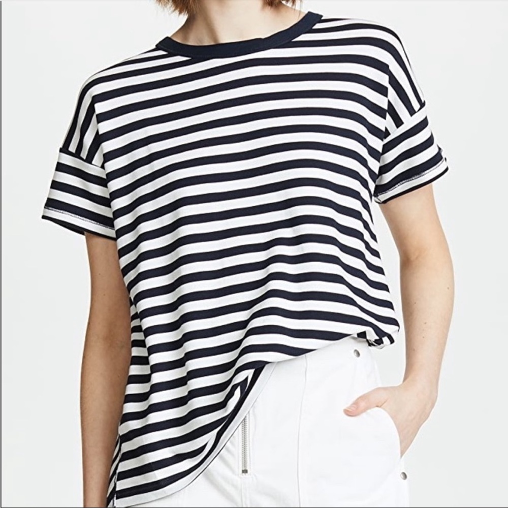Rag & Bone striped split back tee / small